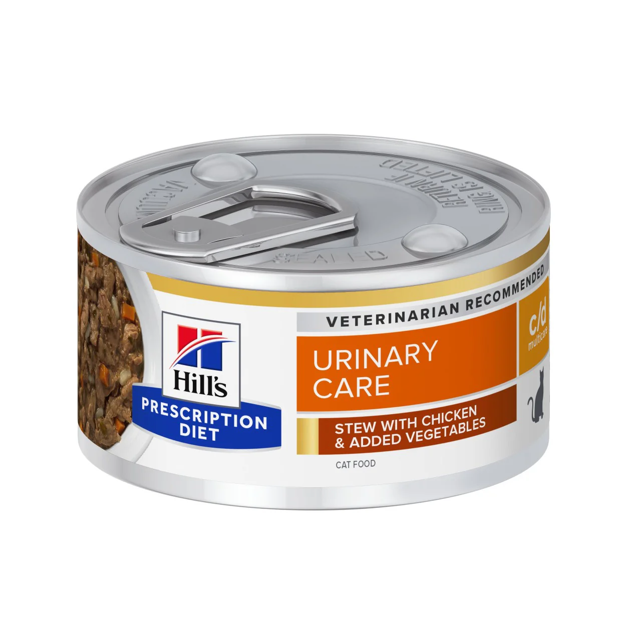 HILL'S Prescription Diet c/d Urinary Care Multicare en Mijotés au Poulet - Pâtée pour chat