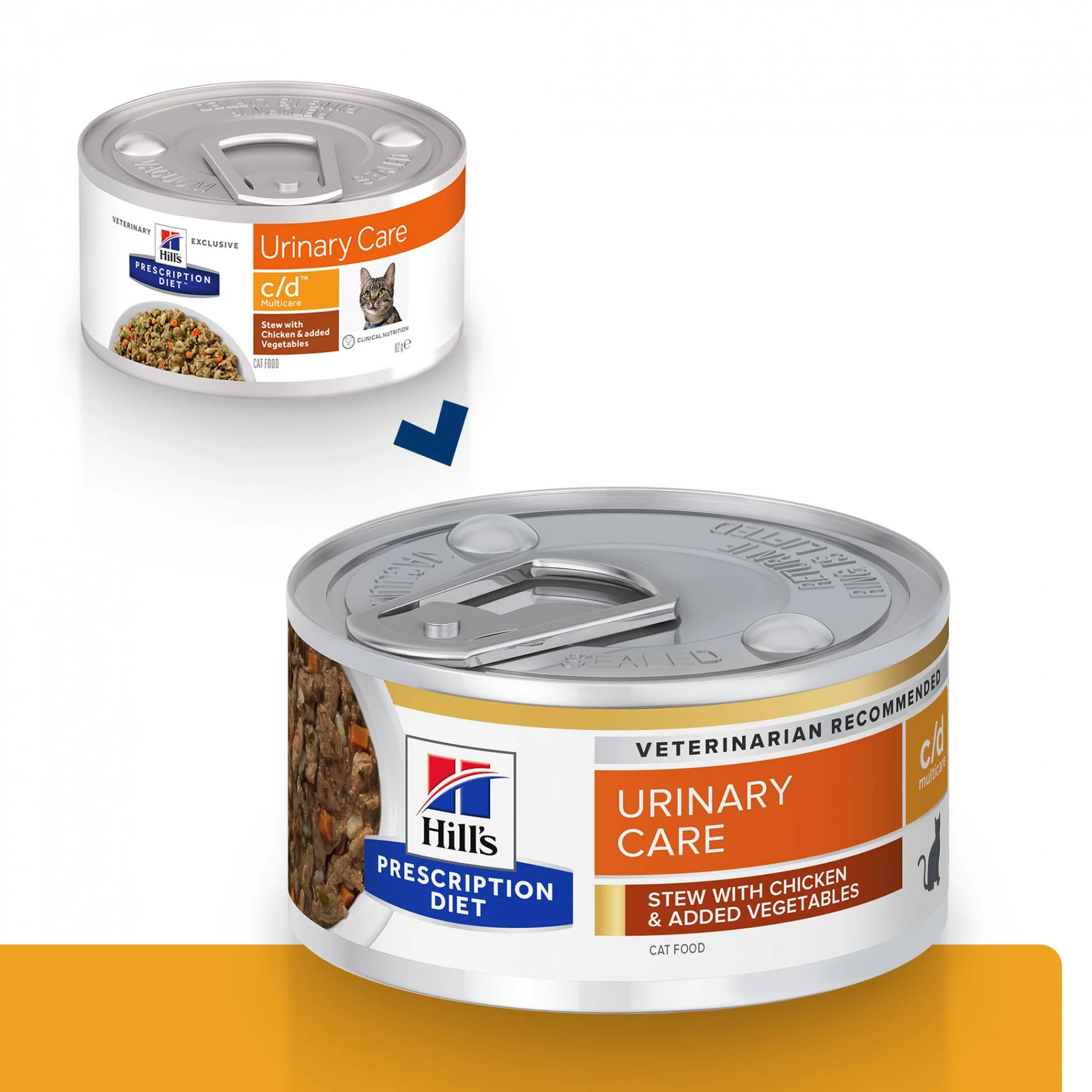 HILL'S Prescription Diet c/d Urinary Care Multicare en Mijotés au Poulet - Pâtée pour chat - Image 2
