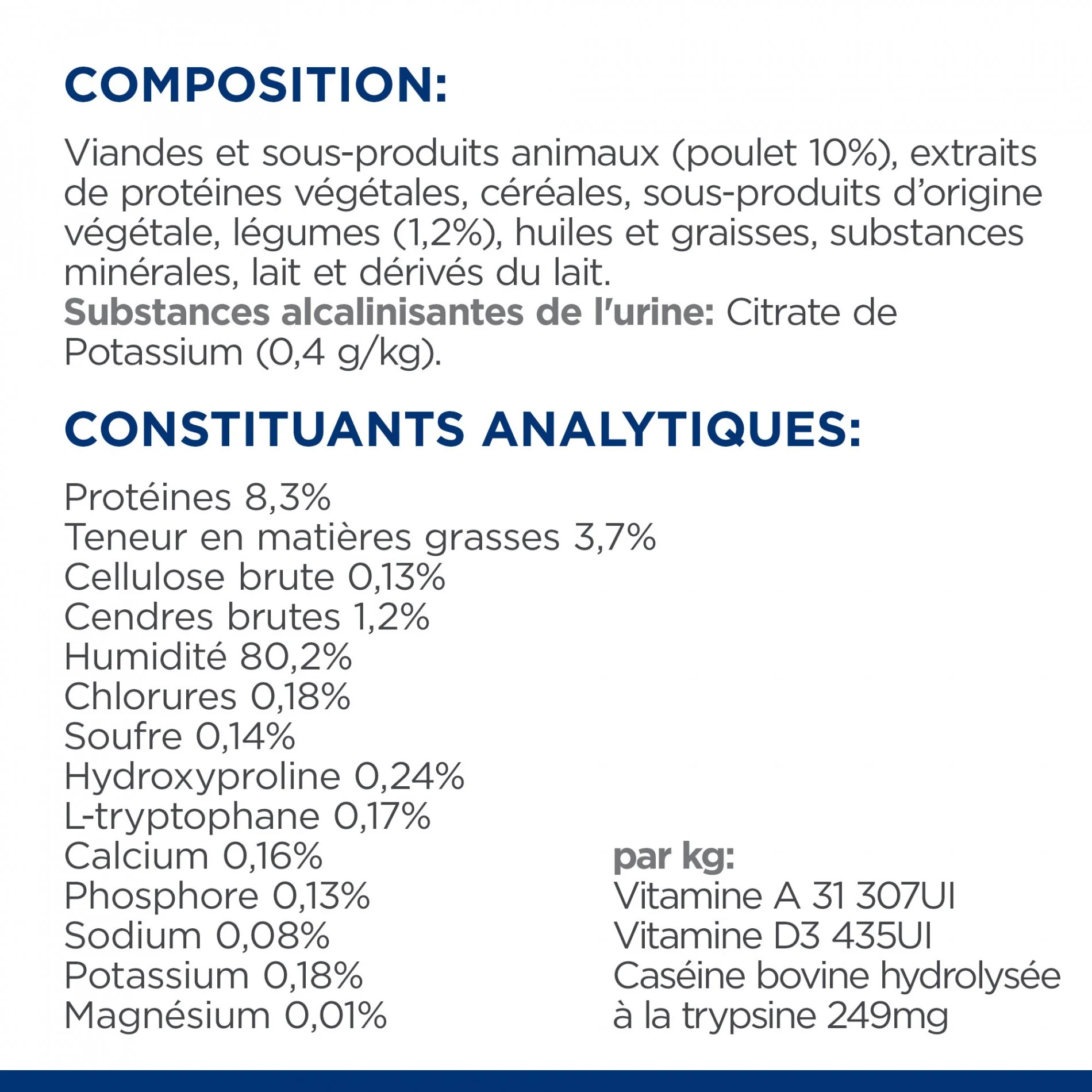 Hill's Prescription Diet c/d Urinary Care Multicare Stress en mijotés au poulet - pâtée chat - Image 9