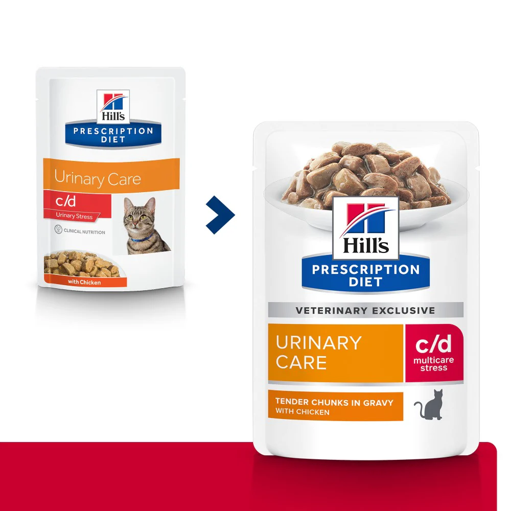 Hill's Prescription Diet c/d Urinary Care Multicare Stress en sachets - pâtée chat - Image 2