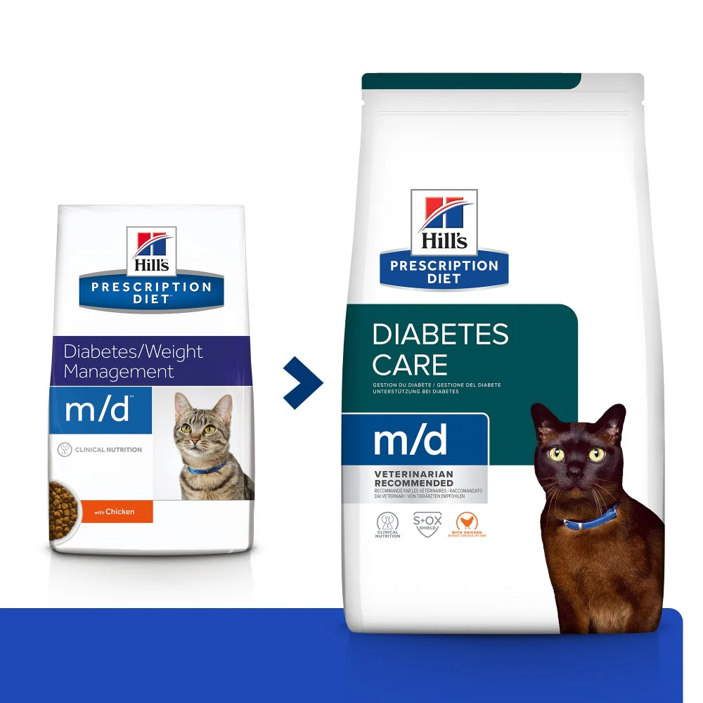 HILL'S Prescription Diet m/d Diabetes Care au Poulet - Croquettes pour chat - Image 3