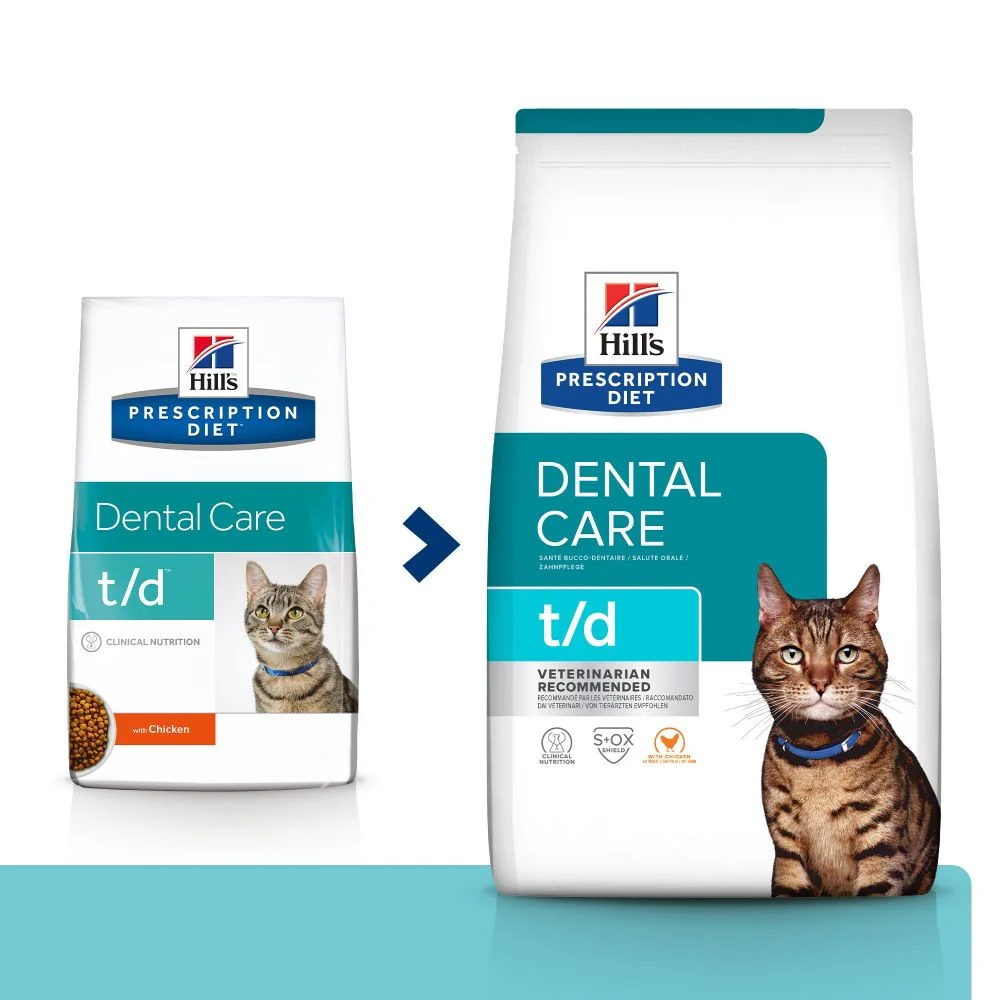 HILL'S Prescription Diet t/d Dental Care au Poulet - Croquettes pour chat - Image 2