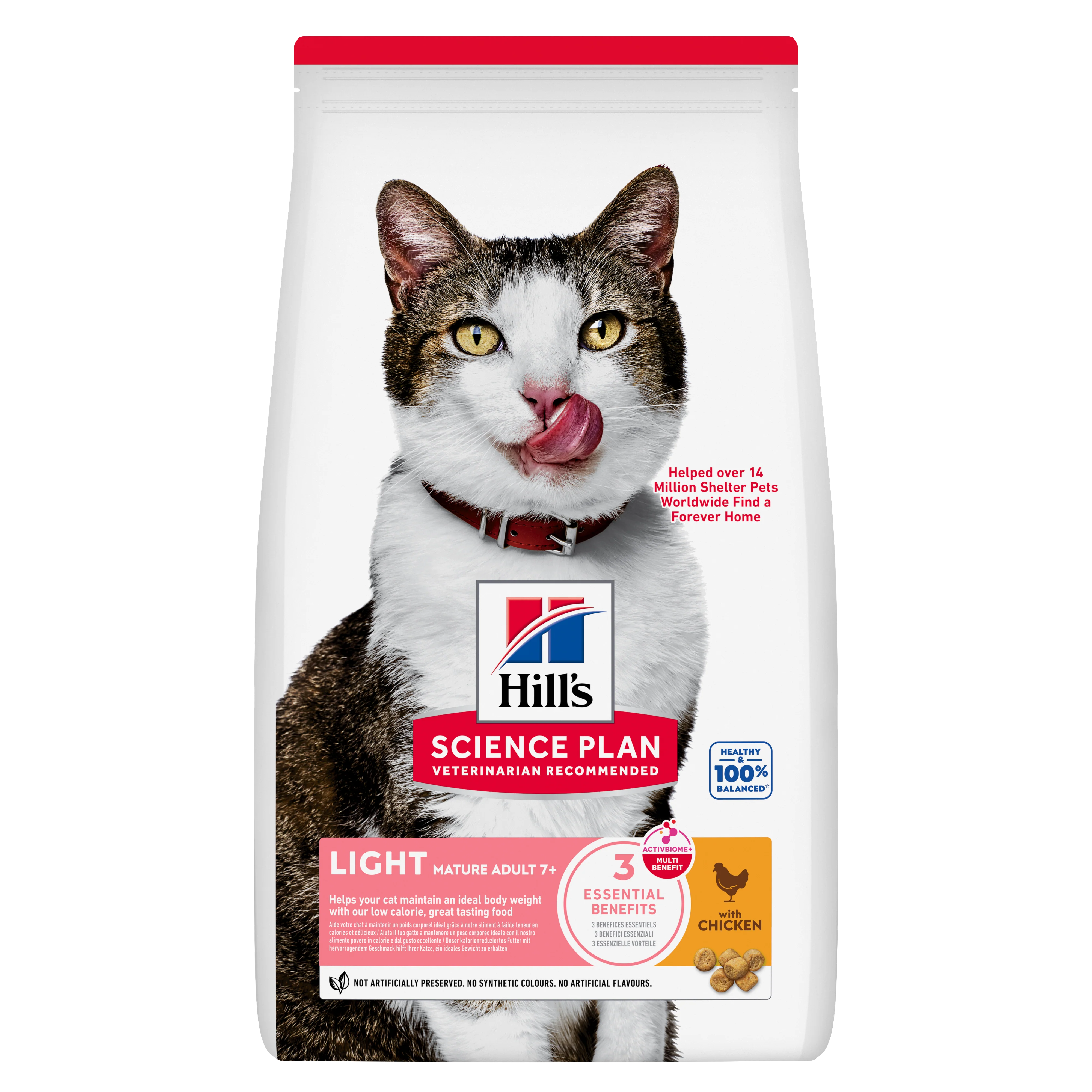 HILL'S Science Plan Light Mature Adult 7+ au Poulet - Croquettes pour chat