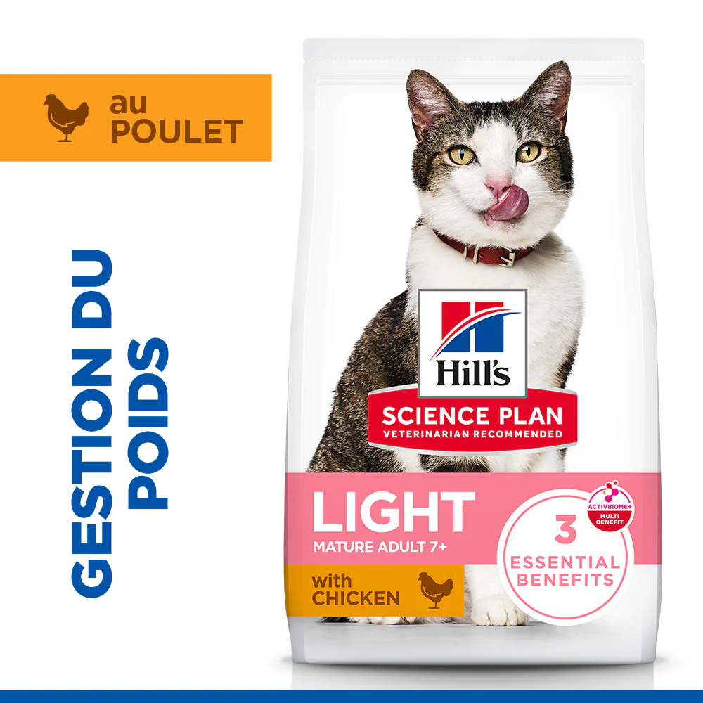 HILL'S Science Plan Light Mature Adult 7+ au Poulet - Croquettes pour chat - Image 3