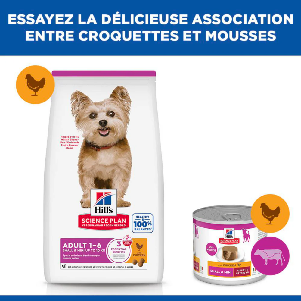 HILL'S Science Plan Small & Mini Adult au Poulet - Croquettes pour chien - Image 3