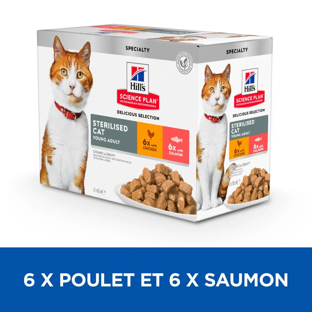 Hill's Science Plan Sterilised Adult en sachets - pâtée chat - Image 12