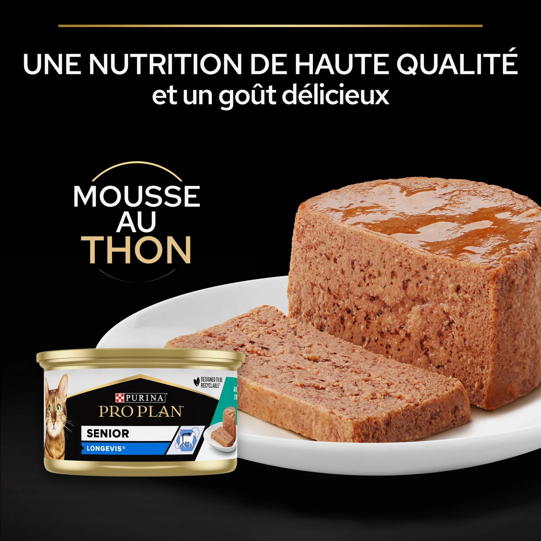 Pro Plan Longevis Senior en mousse au thon - pâtée pour chat - Image 4
