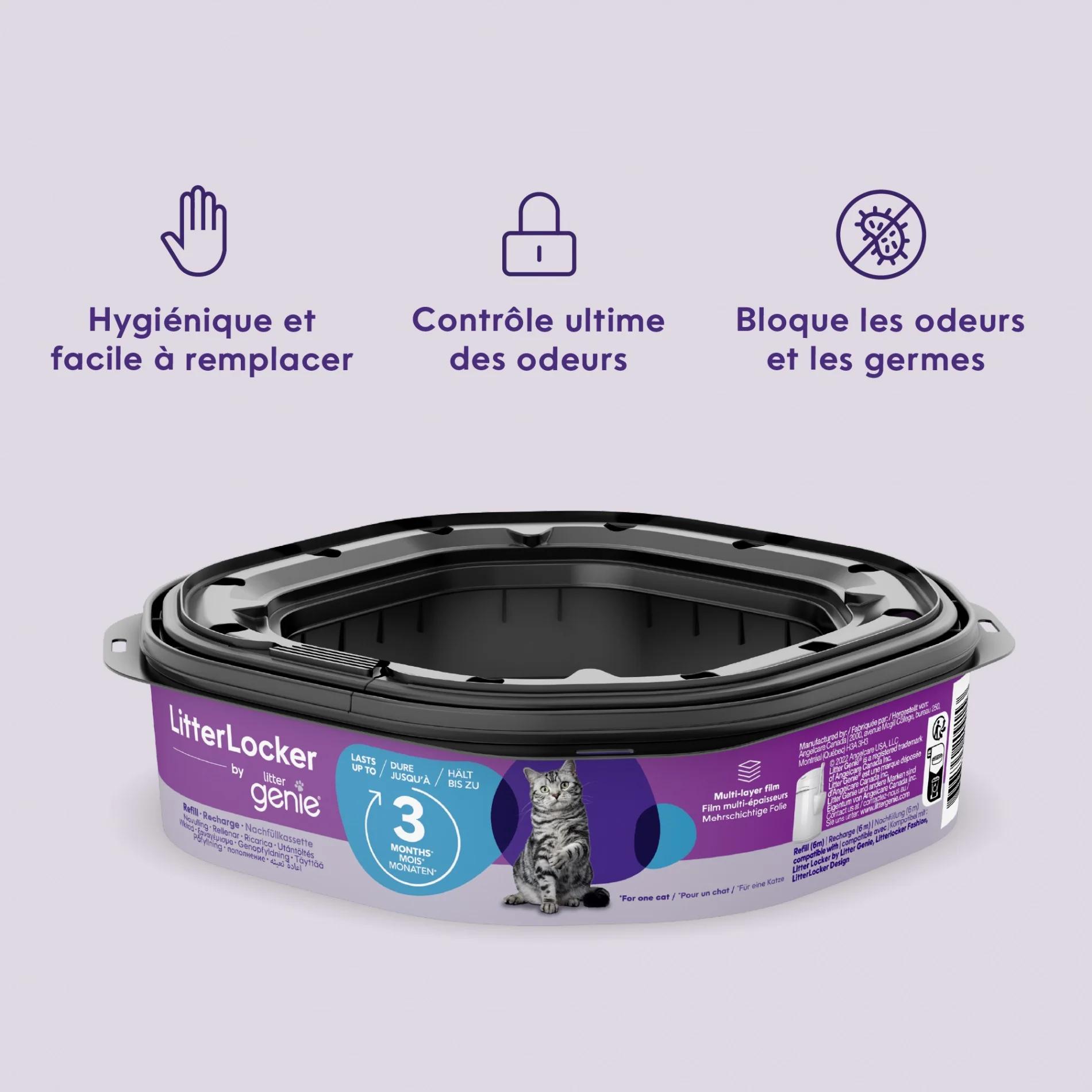 Recharge octogonale pour poubelle Litter Locker Fashion & Litter Genie - Image 4