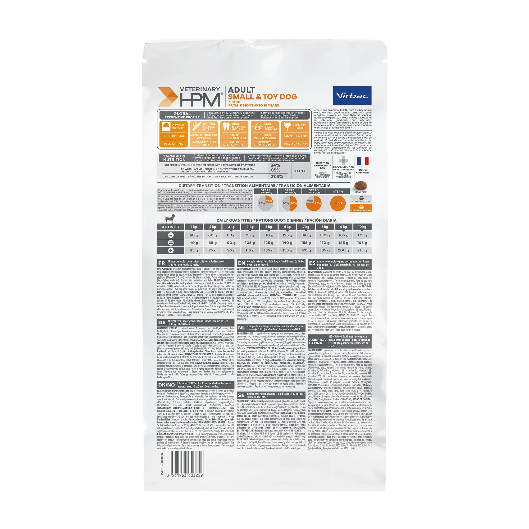 VIRBAC VETERINARY HPM Physiologique Adult Small & Toy - Image 4